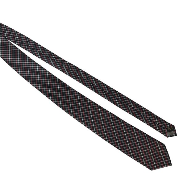 Alexander Julian Colours Plaid Tie Black/Red/Green 100% Polyester Machine Washab - Picture 1 of 4